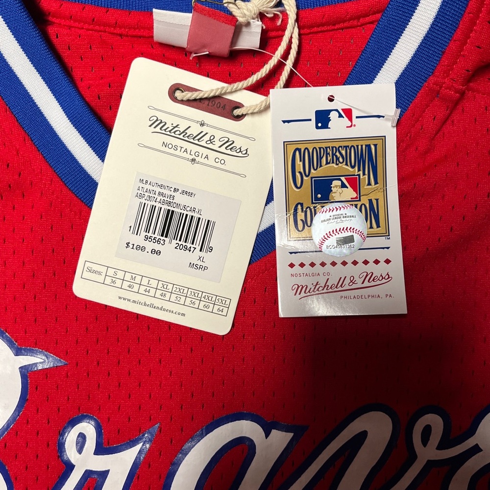 Dale Murphy Jersey XL Mitchell & Ness Cooperstown Collection MLB Atlanta… - Picture 7 of 11